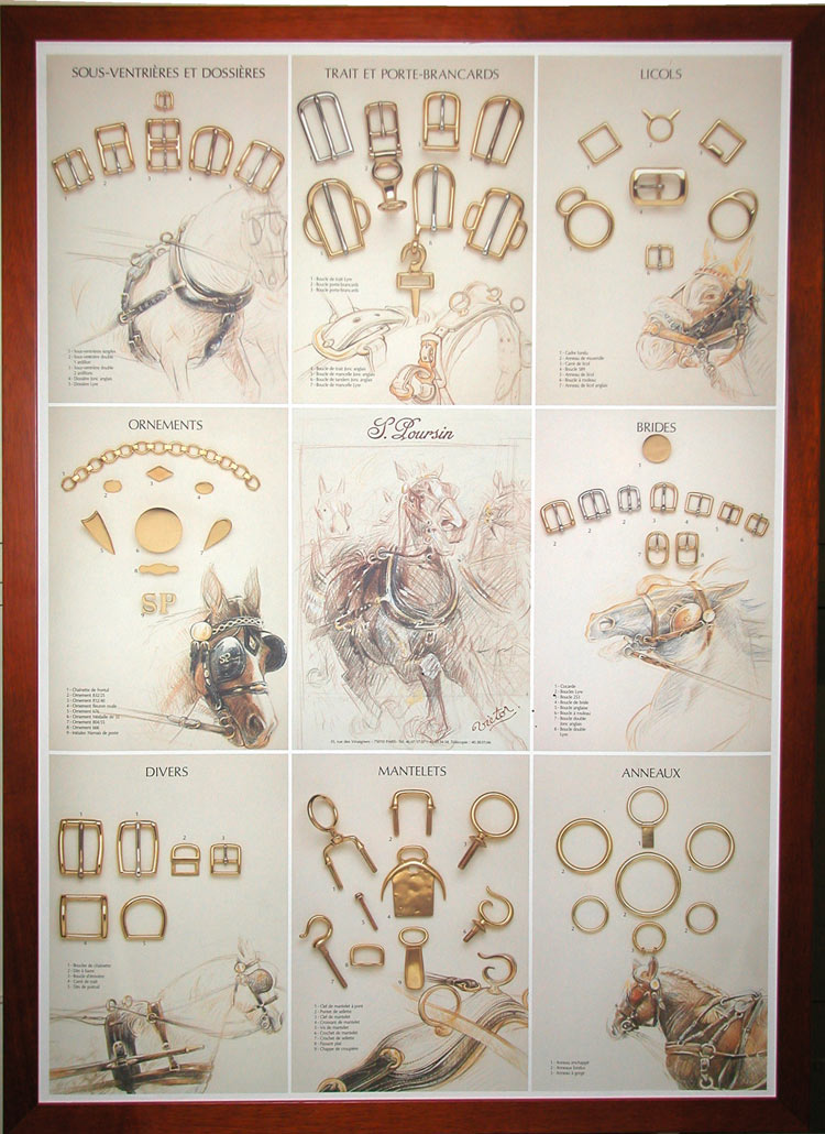 belle affiche des boucles sellerie Poursin